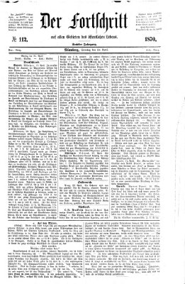Der Fortschritt auf allen Gebieten des öffentlichen Lebens Sonntag 24. April 1870