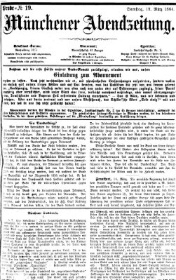 Münchener Abendzeitung Samstag 19. März 1864