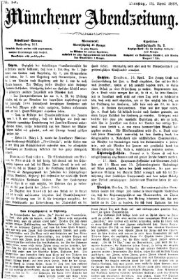Münchener Abendzeitung Dienstag 19. April 1864