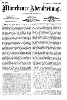 Münchener Abendzeitung Sonntag 14. August 1864