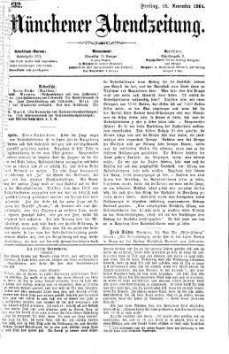 Münchener Abendzeitung Freitag 18. November 1864