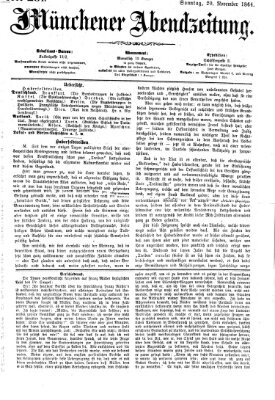 Münchener Abendzeitung Sonntag 20. November 1864