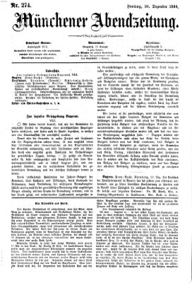 Münchener Abendzeitung Freitag 30. Dezember 1864