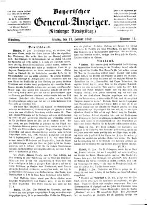Bayerischer General-Anzeiger (Nürnberger Abendzeitung) Freitag 17. Januar 1862