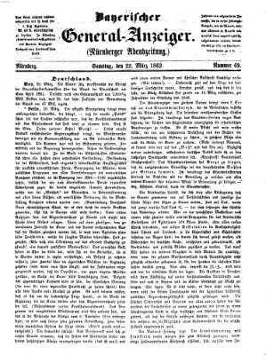 Bayerischer General-Anzeiger (Nürnberger Abendzeitung) Samstag 22. März 1862