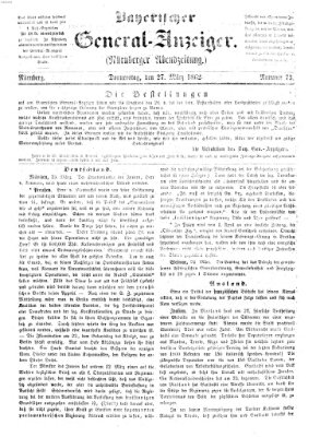 Bayerischer General-Anzeiger (Nürnberger Abendzeitung) Donnerstag 27. März 1862