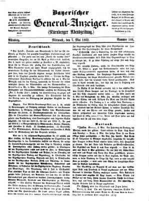 Bayerischer General-Anzeiger (Nürnberger Abendzeitung) Mittwoch 7. Mai 1862