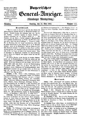 Bayerischer General-Anzeiger (Nürnberger Abendzeitung) Samstag 10. Mai 1862