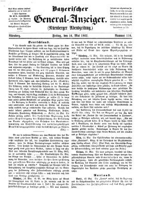 Bayerischer General-Anzeiger (Nürnberger Abendzeitung) Freitag 16. Mai 1862