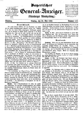 Bayerischer General-Anzeiger (Nürnberger Abendzeitung) Dienstag 20. Mai 1862