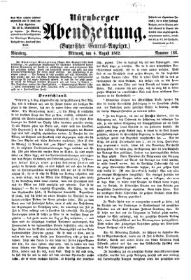 Nürnberger Abendzeitung Mittwoch 6. August 1862