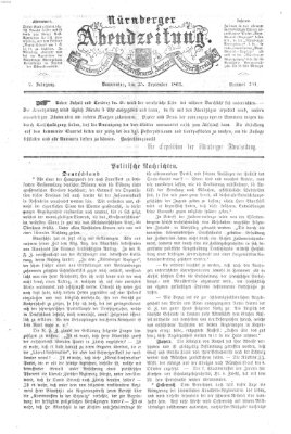 Nürnberger Abendzeitung Donnerstag 25. September 1862