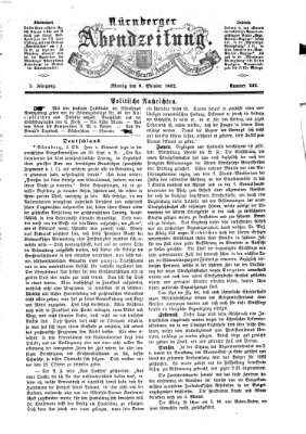 Nürnberger Abendzeitung Montag 6. Oktober 1862