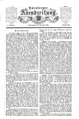 Nürnberger Abendzeitung Donnerstag 11. Dezember 1862