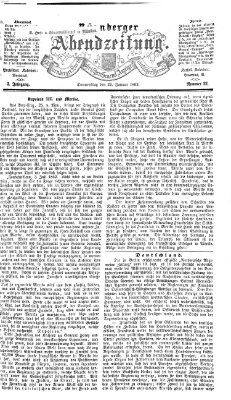 Nürnberger Abendzeitung Donnerstag 22. Januar 1863