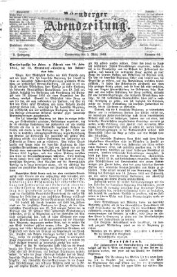 Nürnberger Abendzeitung Donnerstag 5. März 1863