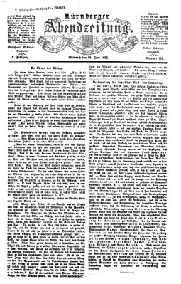 Nürnberger Abendzeitung Mittwoch 10. Juni 1863