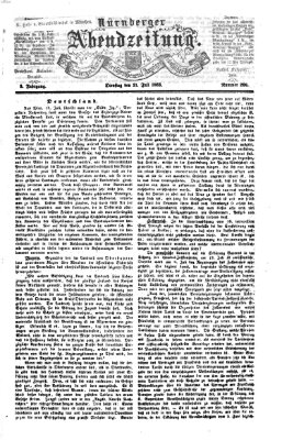 Nürnberger Abendzeitung Dienstag 21. Juli 1863