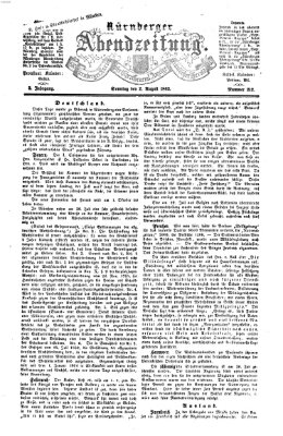Nürnberger Abendzeitung Sonntag 2. August 1863