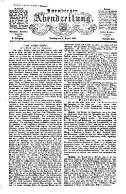 Nürnberger Abendzeitung Dienstag 4. August 1863