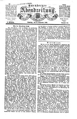Nürnberger Abendzeitung Samstag 19. September 1863