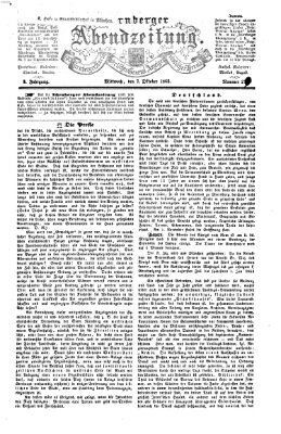 Nürnberger Abendzeitung Mittwoch 7. Oktober 1863