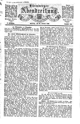 Nürnberger Abendzeitung Sonntag 25. Oktober 1863