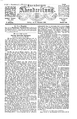 Nürnberger Abendzeitung Freitag 27. November 1863