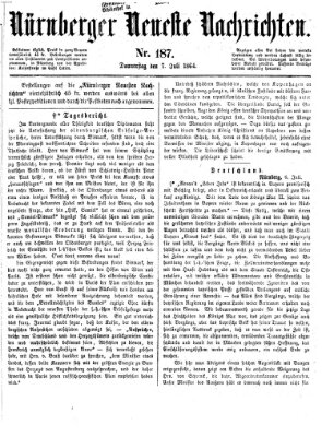 Nürnberger neueste Nachrichten Donnerstag 7. Juli 1864