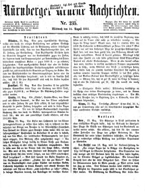 Nürnberger neueste Nachrichten Mittwoch 24. August 1864