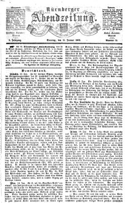 Nürnberger Abendzeitung Sonntag 15. Januar 1865