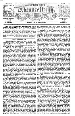 Nürnberger Abendzeitung Sonntag 26. Februar 1865