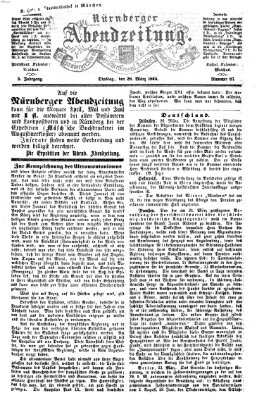 Nürnberger Abendzeitung Dienstag 28. März 1865