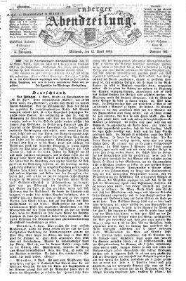 Nürnberger Abendzeitung Mittwoch 12. April 1865