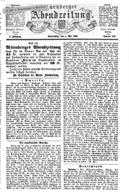 Nürnberger Abendzeitung Donnerstag 4. Mai 1865