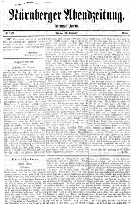 Nürnberger Abendzeitung Freitag 29. Dezember 1865