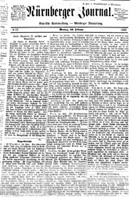 Nürnberger Journal (Nürnberger Abendzeitung) Montag 26. Februar 1866