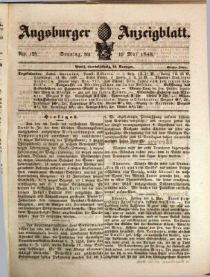 Augsburger Anzeigeblatt Sonntag 10. Mai 1846