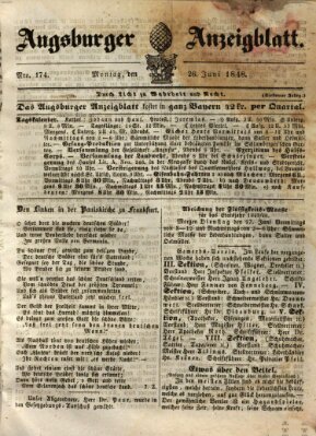 Augsburger Anzeigeblatt Montag 26. Juni 1848