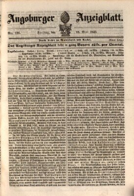 Augsburger Anzeigeblatt Freitag 18. Mai 1849