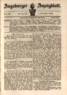 Augsburger Anzeigeblatt Freitag 8. November 1850