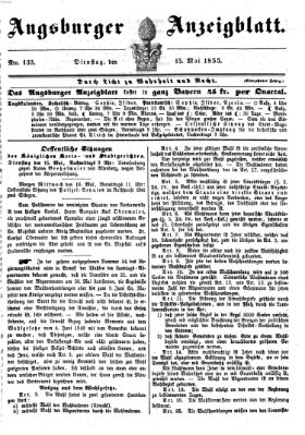 Augsburger Anzeigeblatt Dienstag 15. Mai 1855