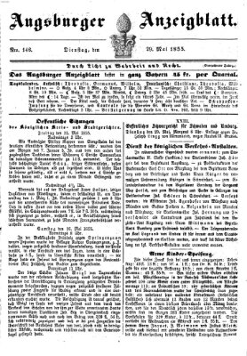 Augsburger Anzeigeblatt Dienstag 29. Mai 1855