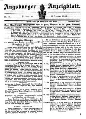 Augsburger Anzeigeblatt Freitag 18. Januar 1856