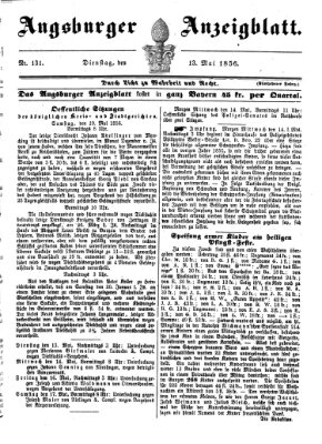 Augsburger Anzeigeblatt Dienstag 13. Mai 1856