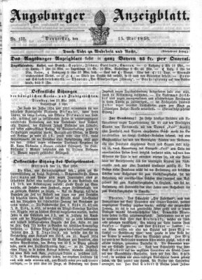Augsburger Anzeigeblatt Donnerstag 15. Mai 1856
