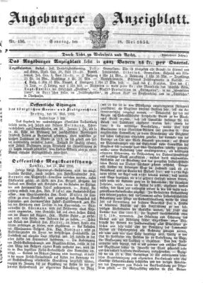 Augsburger Anzeigeblatt Sonntag 18. Mai 1856