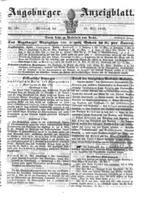 Augsburger Anzeigeblatt Mittwoch 21. Mai 1856
