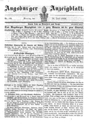 Augsburger Anzeigeblatt Montag 21. Juli 1856