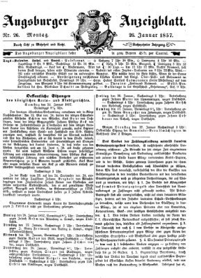 Augsburger Anzeigeblatt Montag 26. Januar 1857